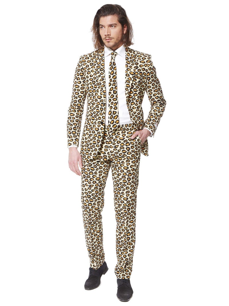 OppoSuits Men's The Jag Party Costume Suit, Brown, 40 - Image 1